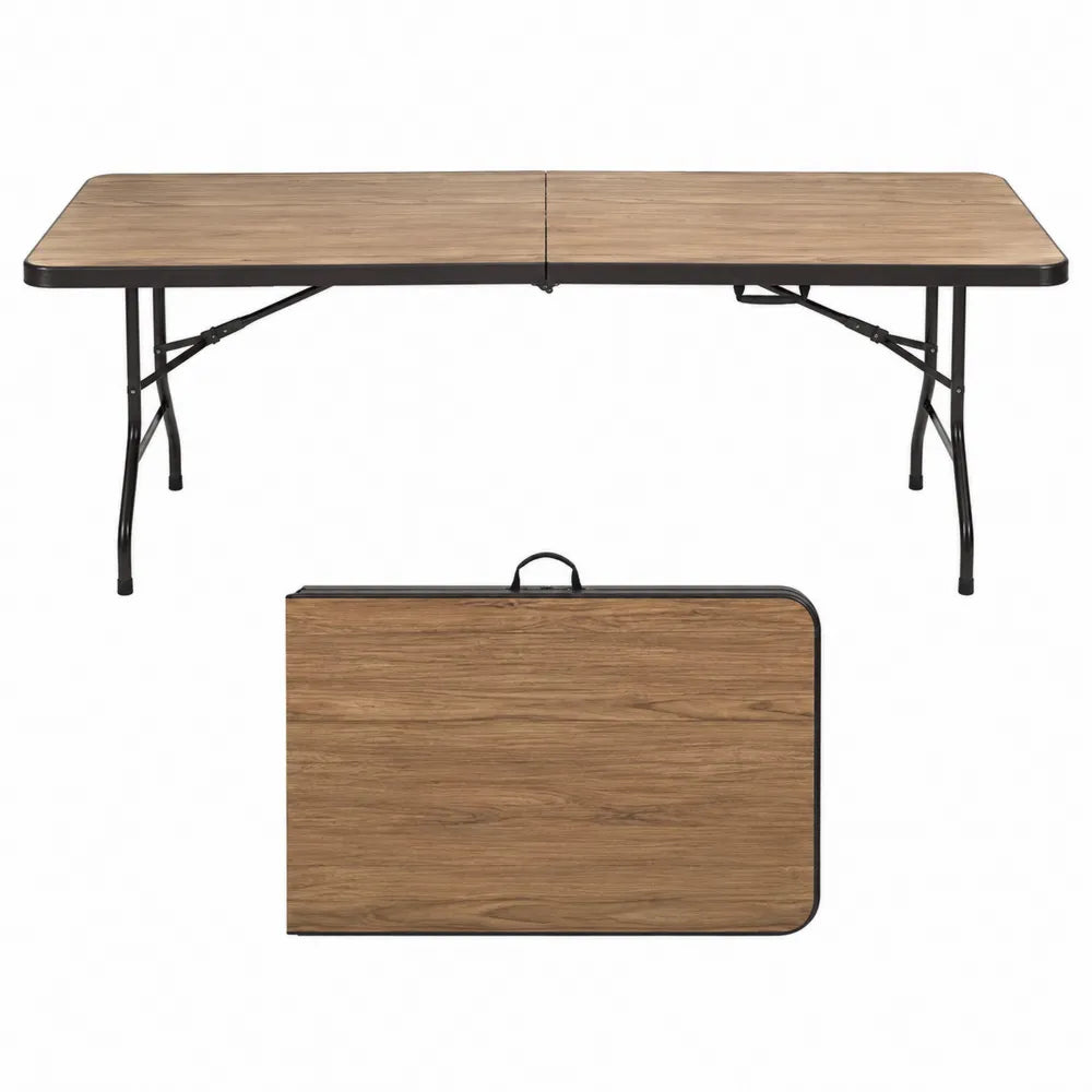 Table pliante en bois MDF et acier 180x74x74 cm