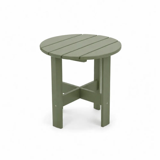 Table ronde de jardin en bois vert 50 cm
