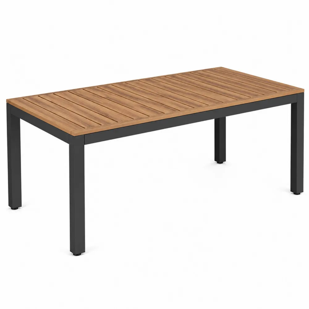 Table rectangulaire en bois et métal 180x90 cm
